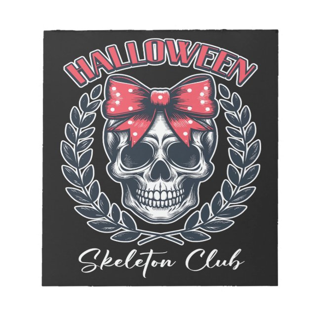 Bloc De Notas Halloween Skeleton Club (Frente)