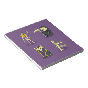 Bloc De Notas Halloween Skeleton Dracula Mummy Grim Reaper