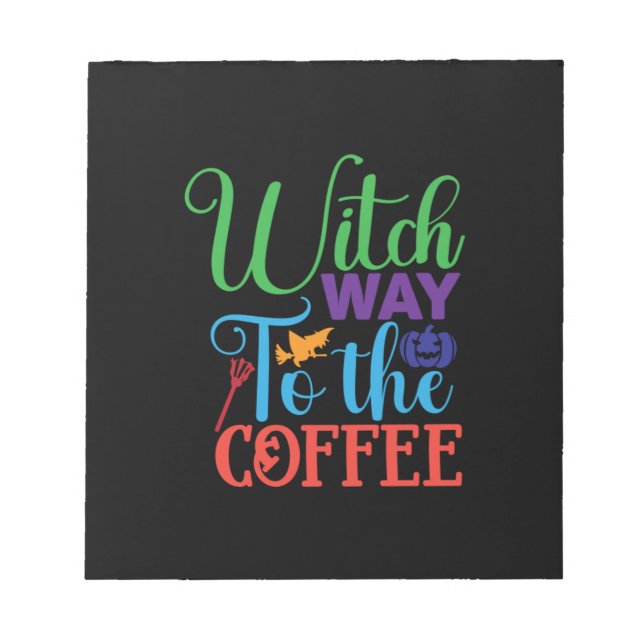 Bloc De Notas Halloween Witch Way To the Coffee (Frente)