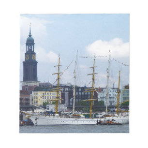 Bloc De Notas Hamburg Harbor Hafen Michel Deutschland Schiffe