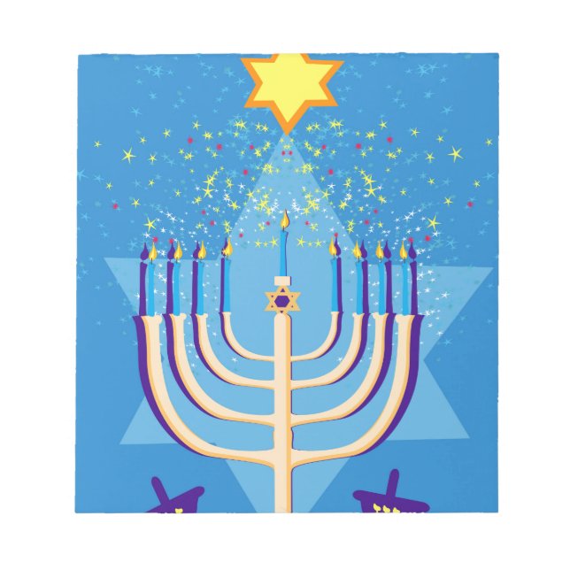 Bloc De Notas hanukkah menorah (Frente)