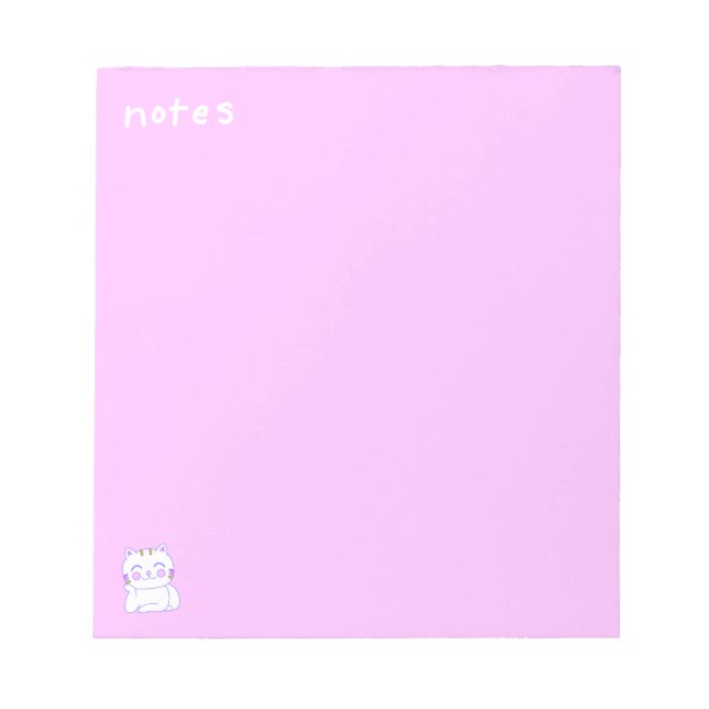 Bloc de notas Happy Cat de 5,5" x 6" - 40 páginas (Frente)