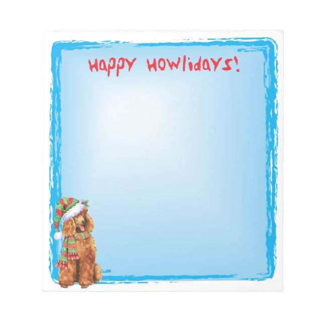 Bloc De Notas Happy Howlidays Poodle (Frente)