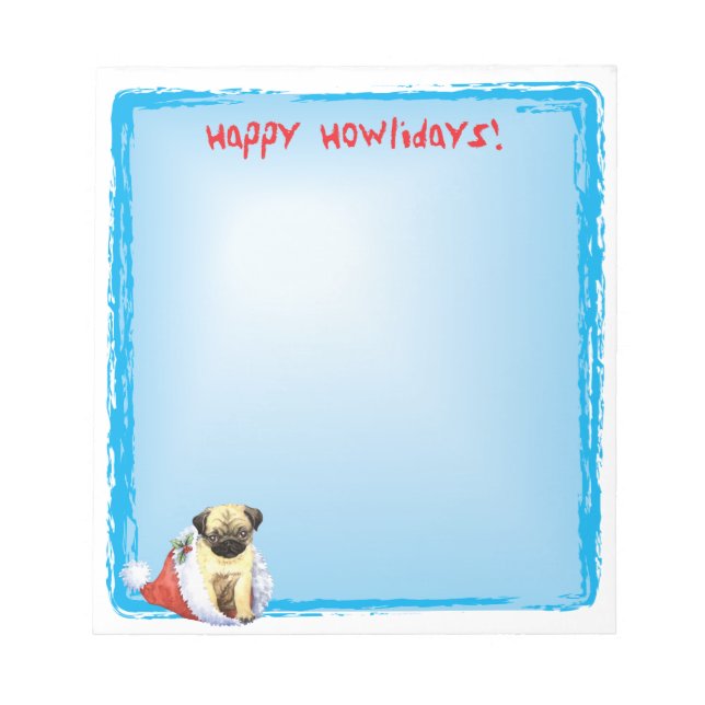 Bloc De Notas Happy Howlidays Pug (Frente)