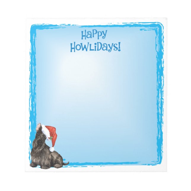 Bloc De Notas Happy Howlidays Scottish Terrier (Frente)