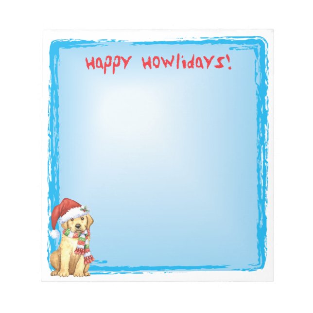 Bloc De Notas Happy Howlidays Yellow Lab (Frente)