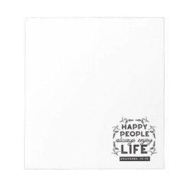 Bloc De Notas Happy Life with Faith – Proverbs 15:15 Art