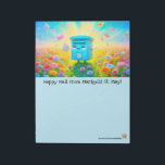Bloc De Notas Happy Mailbox Notepad<br><div class="desc">Rococo Impressionism Kawaii Rainbows: "There's a lot going on here." Palais de Marigold St. May creates unique stationery for those that love all things cute, Kawaii, floral, and colorful. Note that the designs are generally created for the large notepads, stationery sheets, stickers, address labels, note cards, and envelopes. If you...</div>