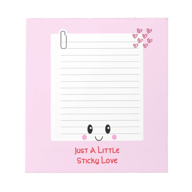 Bloc De Notas Happy Notes Pink: Kawaii Notepad (Frente)