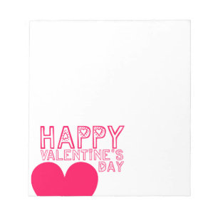 Bloc De Notas Happy Valentine's day Cute typography