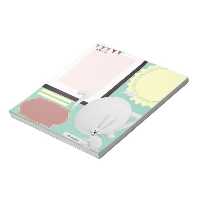 Bloc De Notas Hare Tea Pot Green Journal Notes Scrapbook Paper (Lado Izquierdo)