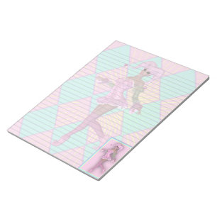 Bloc De Notas Harlequin Clown Fantasy Pastel Legal Notepad