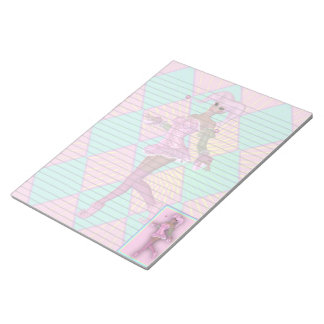 Bloc De Notas Harlequin Clown Fantasy Pastel Legal Notepad