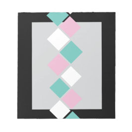 Bloc De Notas Harlequin Notepad (Negro, Aqua y Rosa)