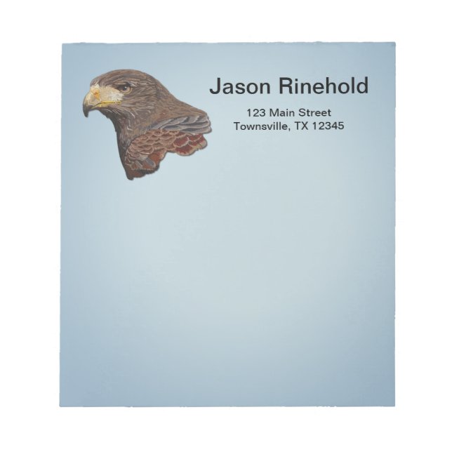 Bloc De Notas Harris Hawk Faux Embroidery (Frente)