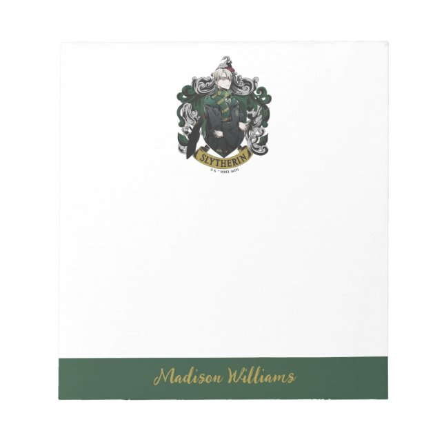 Bloc De Notas HARRY POTTER™ | Anime Draco Malfoy House Escudo (Frente)