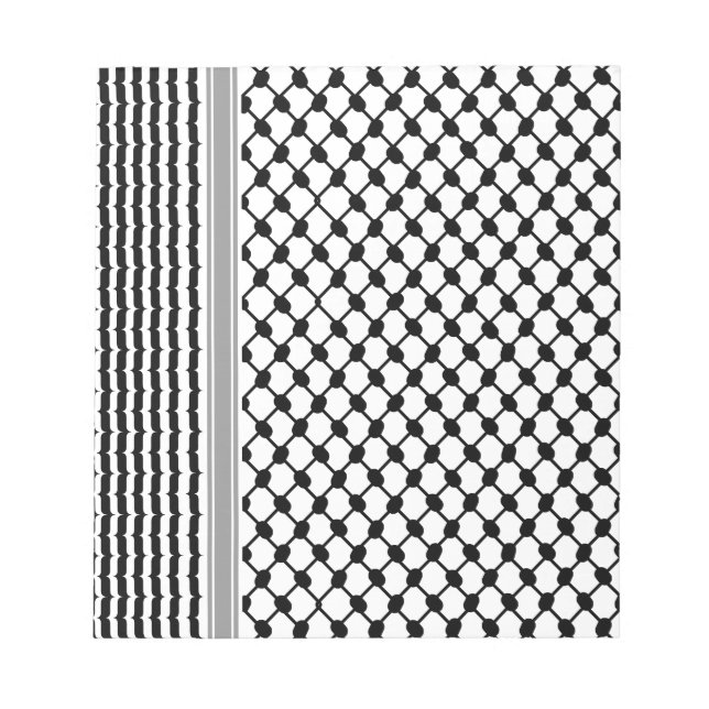 Bloc De Notas Hatta Keffiyeh Kufiya Folk Palestino (Patrón 2) (Frente)