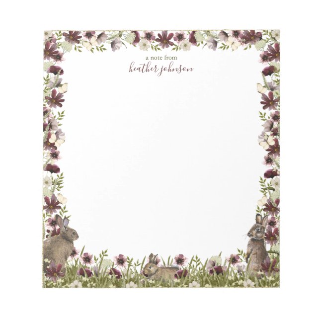 Bloc De Notas Hearthlight Notes Spring Meadow Bunny Notepad (Frente)