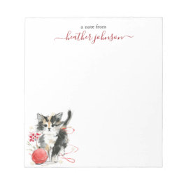 Bloc De Notas Hearthlight Notes Winter Cozy Kitten Personalized