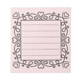 Bloc De Notas Hearts Border