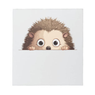 Bloc De Notas Hedgehog Peeking Cute Adorable Gracioso Animal Gua