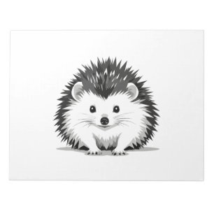 Bloc De Notas Hedgehog Vector Retrato de Arte Gráfico Espíritu A
