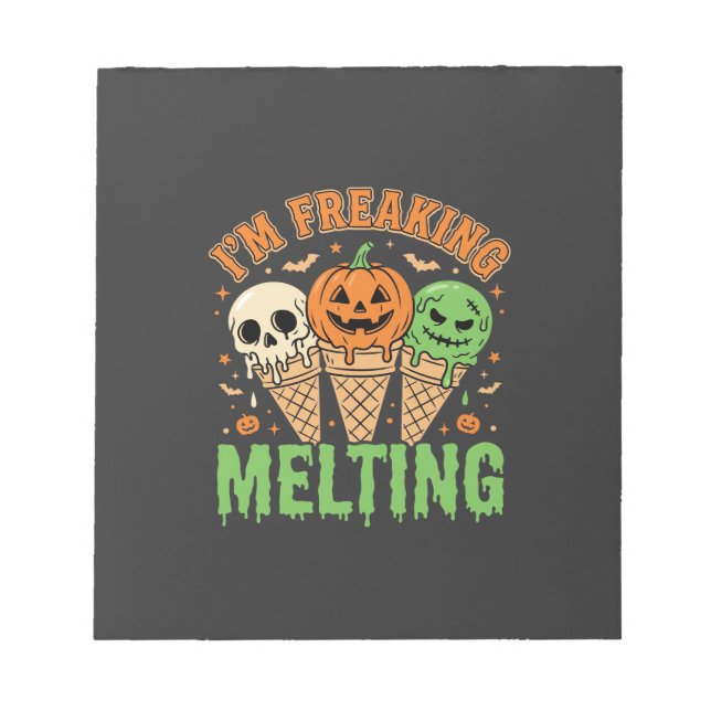 Bloc De Notas Helado Derretido de Halloween (Frente)
