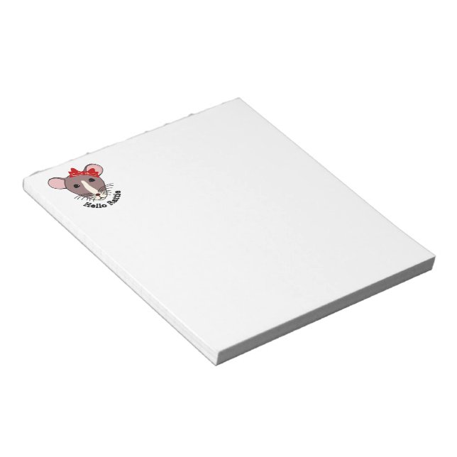 Bloc De Notas Hello Rattie (Lado Derecho)
