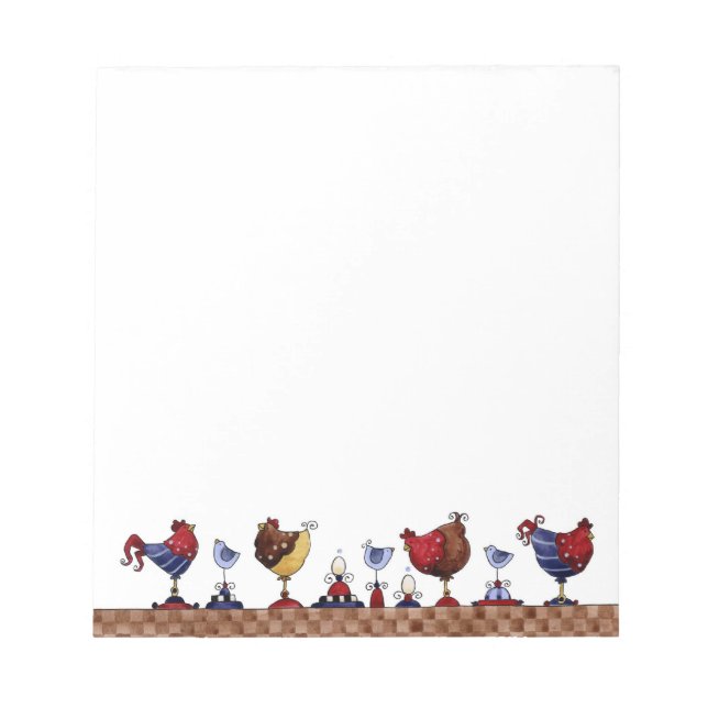 Bloc De Notas Hens in a Row - Notepad (Frente)