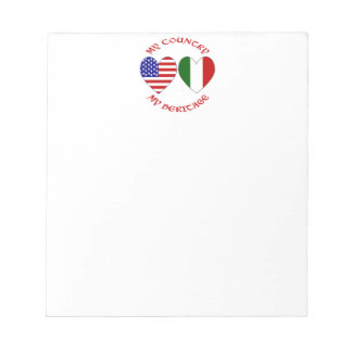 Bloc De Notas Herencia del país italiano rojo de EE. UU.