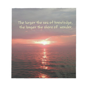 Bloc De Notas Hermosa cita Inspiradora de Ocean Sunrise
