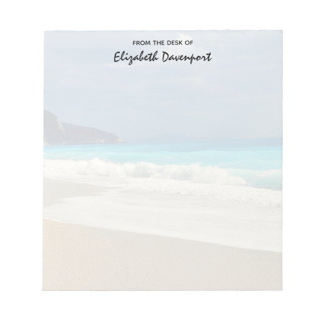 Bloc De Notas Hermosa fotografía tropical turquesa en el Mar Azu (Frente)