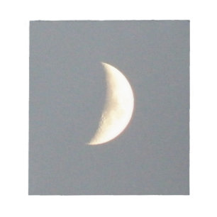 Bloc De Notas Hermosa luna creciente de Waxing en el Notepad del