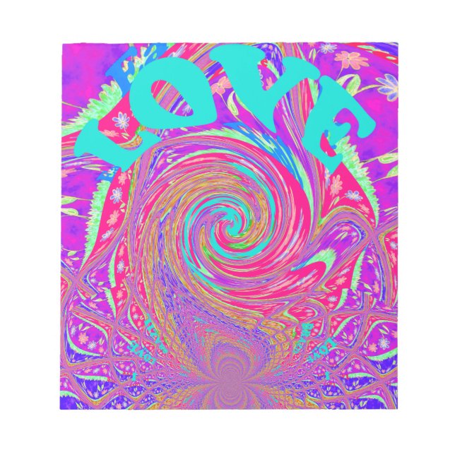 Bloc De Notas Hermosa maravilla Amor Remolino Texto Arte Imprimi (Frente)