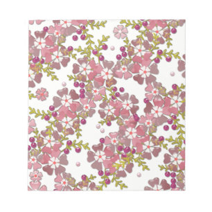 Bloc De Notas Hermosas flores de vidrio