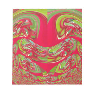 Bloc De Notas Hermoso color rojo y verde textura Resumen arte