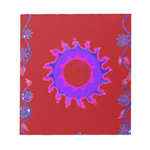 Bloc De Notas Hermoso diseño de arte indio asombroso Motif Mendi