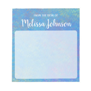 Bloc De Notas Hermoso Marbling azul personalizado