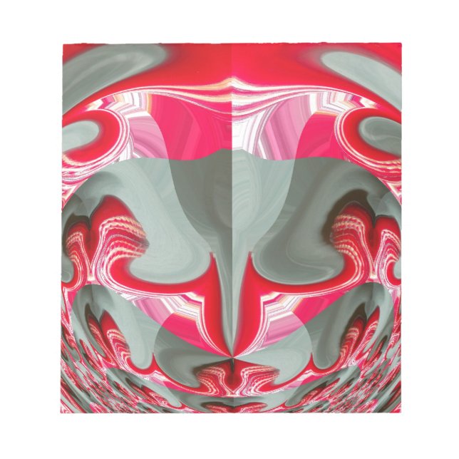 Bloc De Notas Hermoso motivo geométrico de ceniza roja diseño AR (Frente)