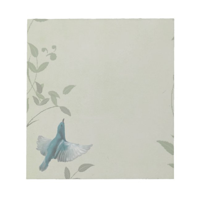 Bloc De Notas Hermoso pájaro azul (Frente)