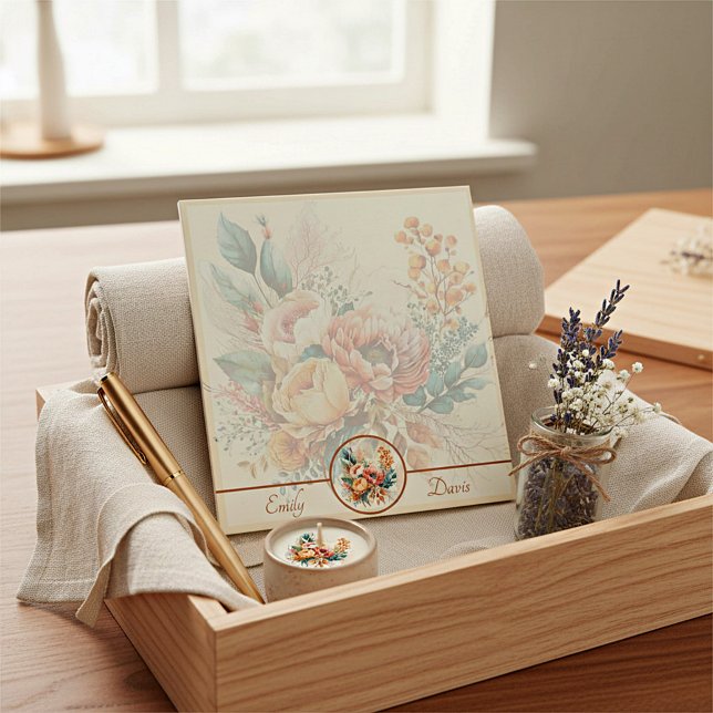 Bloc De Notas Hermoso ramo boho de otoño personalizado (Subido por el creador)