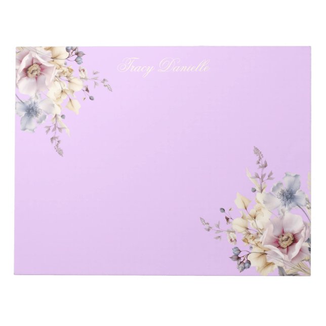 Bloc De Notas Hermoso ramo floral de lavanda para primavera (Frente)
