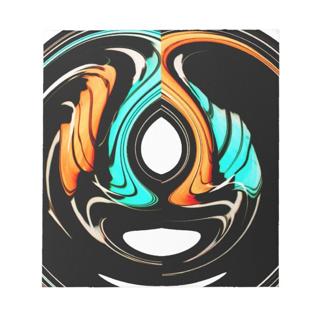 Bloc De Notas Hermoso resumen Swirls Art Print (Frente)