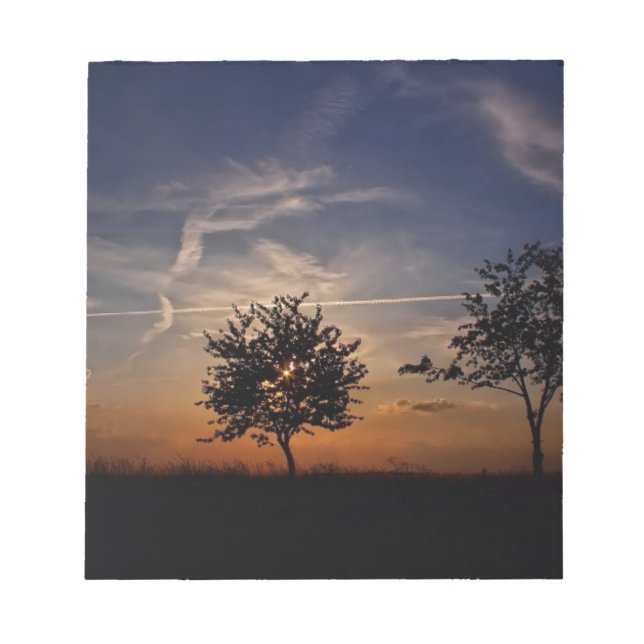 Bloc De Notas Hermoso Sunset Escenario Paisaje Fotográfico Arte (Frente)