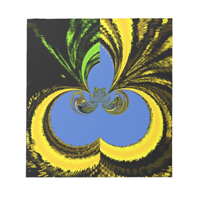 Bloc De Notas Hermoso y encantador arte amarillo y azul sudafric (Frente)