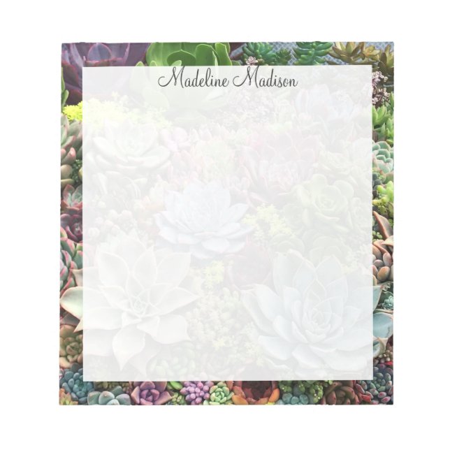 Bloc De Notas Hermosos Suculentos (Frente)