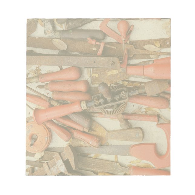 Bloc De Notas Herramientas Herramienta Antiguo Hombre Rojo Rústi (Frente)