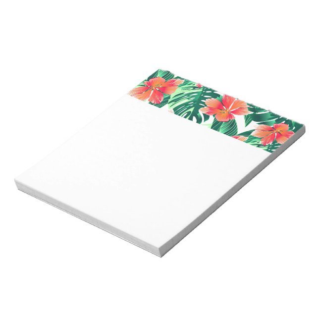 Bloc De Notas hibisco naranja tropical (Lado Izquierdo)