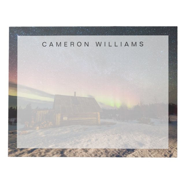 Bloc De Notas Hielo y nieve | Aurora Polaris Murmansk, Islandia (Frente)