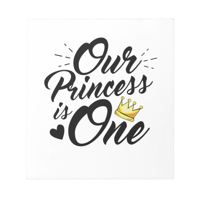 Bloc De Notas Hija 1.ᵉʳ cumpleaños mamá dads princesa (Frente)